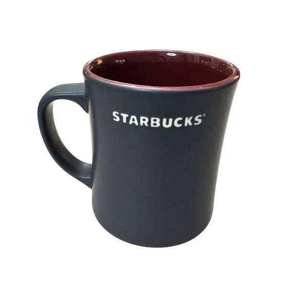 Starbucks 2012 Black Tiger Mug 16 oz Bone China Dark Red Interior Collectible Co - Picture 2 of 5